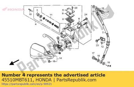 Cylinder sub assy., fr. master 45510MBT611 Honda