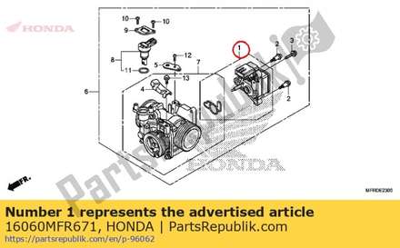 Sensor set 16060MFR671 Honda