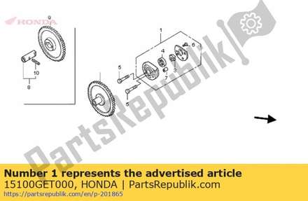 Pump assy., oil 15100GET000 Honda