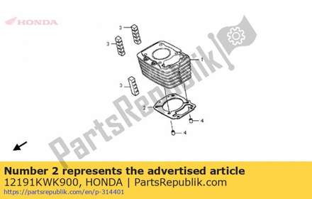 Gasket, cylinder 12191KWK900 Honda