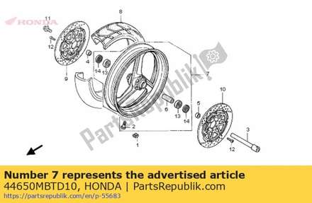 Wheel sub assy., fr. 44650MBTD10 Honda