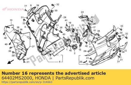 Separate,r.middle 64402MS2000 Honda