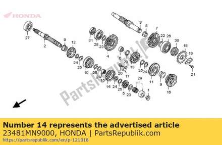 Gear, mainshaft fifth (25 23481MN9000 Honda