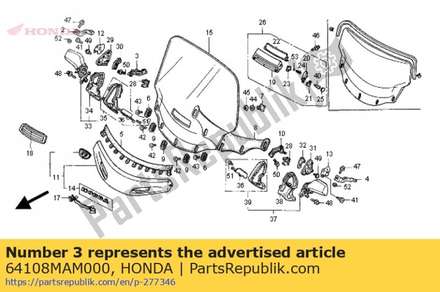 Plate comp., r. tension 64108MAM000 Honda