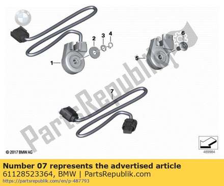Cable adaptador - l = 820 mm 61128523364 BMW