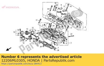 Guide, ex. valve (os) 12206ML0305 Honda