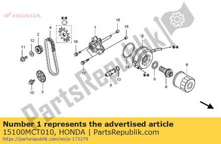 Pump assy., oil 15100MCT010 Honda