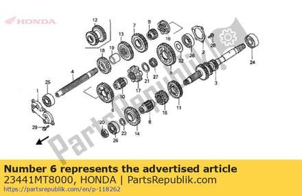 Gear, countershaft second (31t) 23441MT8000 Honda