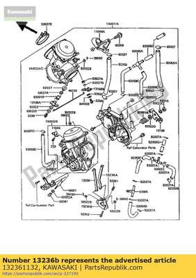 Lever-comp,throttle vn750-a2 132361132 Kawasaki