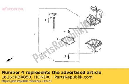 Gasket, float chamber 16163KBA850 Honda