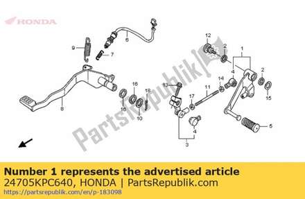 Pedal comp., gear change 24705KPC640 Honda