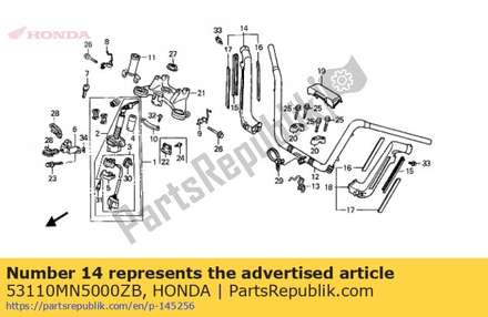 Cover, r. steering handle 53110MN5000ZB Honda