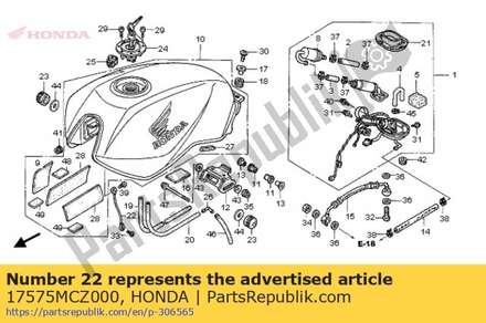 Cable, fuel tank stopper 17575MCZ000 Honda