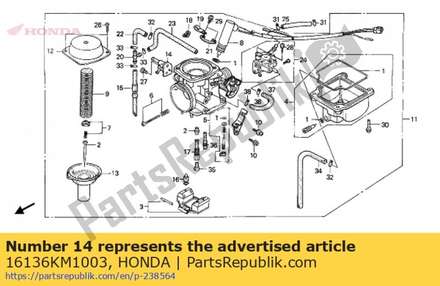 Heater comp. 16136KM1003 Honda