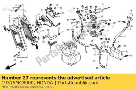 Cover, thermostat 19315MG8000 Honda