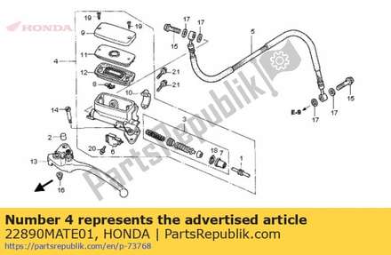Cylinder sub assy., clutch master 22890MATE01 Honda