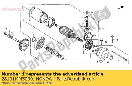 Gear, starter reduction (17t/68t) 28101MM5000 Honda