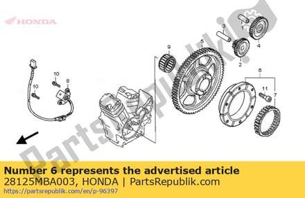Outer assy., starting clutch 28125MBA003 Honda