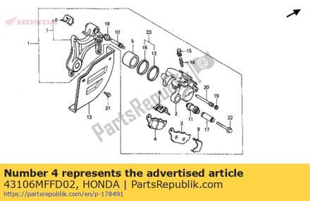 Pad comp. (b) 43106MFFD02 Honda