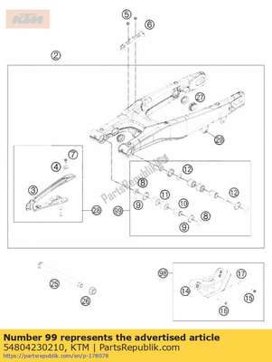 Swingarm repair kit 05-15 54804230210 KTM