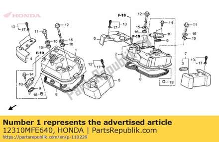 Cover assy., fr. cylinder 12310MFE640 Honda