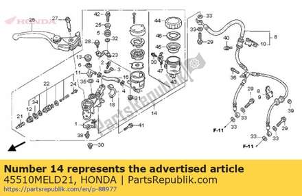 Cylinder sub assy., fr. master (nissin) 45510MELD21 Honda
