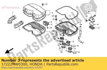 Seal, air cleaner case 17222MW0300 Honda