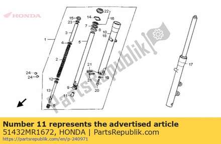 Piece, oil lock 51432MR1672 Honda
