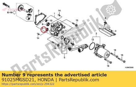 Bearing, ball radial, 699zz 91025MGSD21 Honda