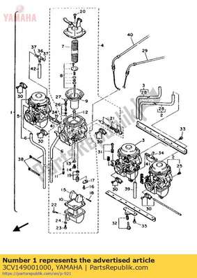 Carburetor assy 3CV149001000 Yamaha
