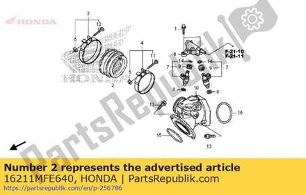 Insulator, throttle body 16211MFE640 Honda