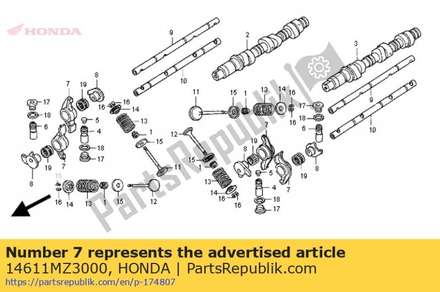 Arm,valve rocker 14611MZ3000 Honda