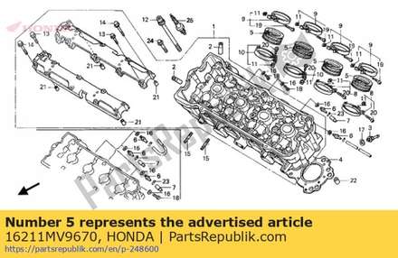 Insulator, carburetor 16211MV9670 Honda