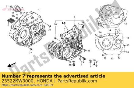 Plate b, bearing setting 23522KW3000 Honda