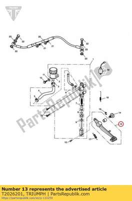 Rempedaal assy T2026201 Triumph