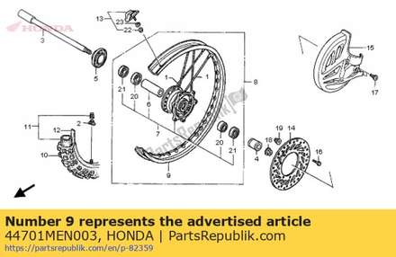 Rim, fr. wheel (21x1.60) 44701MEN003 Honda