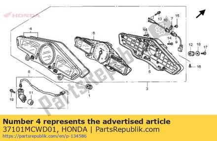 Case assy., upper 37101MCWD01 Honda