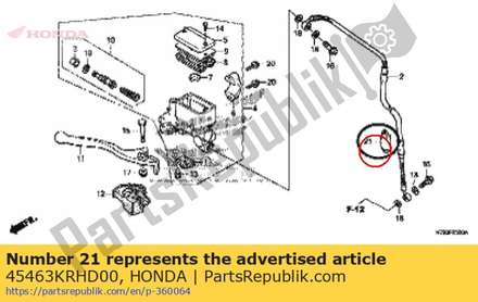 Cover, brake hose clamper 45463KRHD00 Honda