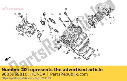 Plug, spark (cr9e) (ngk) 9805959816 Honda