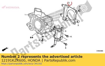Gasket, cylinder 12191KZR600 Honda