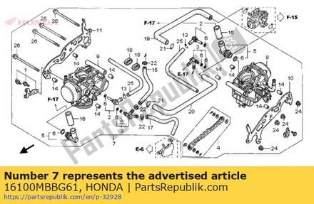 Carburetor assy 16100MBBG61 Honda