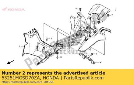 Cover, handle upper cente 53251MGSD70ZA Honda