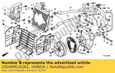 Label, radiator cap (t.ra 19046MCAG61 Honda