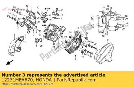 Fin, cylinder head (fr. l.) 12271MEA670 Honda