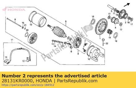 Gear,reduction st 28131KR0000 Honda