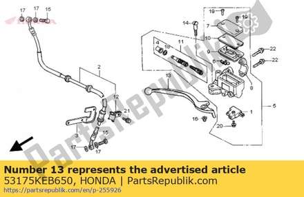 Lever, r. steering handle 53175KEB650 Honda