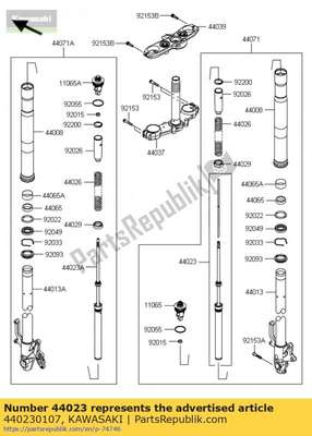 Cylinder-set-fork,rh 440230107 Kawasaki