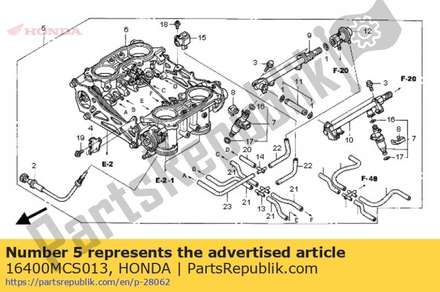 Body assy., throttle (gq35a a) 16400MCS013 Honda