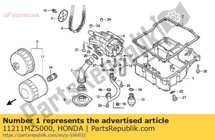 Pan, oil 11211MZ5000 Honda
