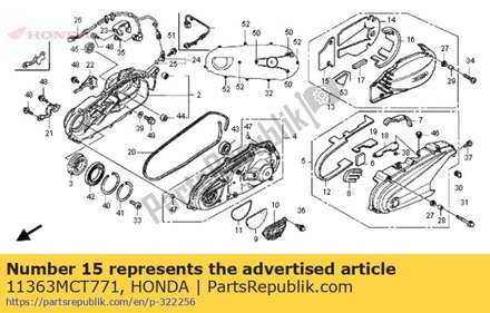 Mat b, l. rr. cover 11363MCT771 Honda